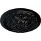 Ekena Millwork Acanthus Ceiling Medallion, Hand-Painted Jet Black, 11 3/8"OD x 2"P CM11ACBLF - alternate 2